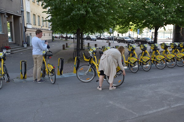 ヘルシンキ市内のレンタル自転車
