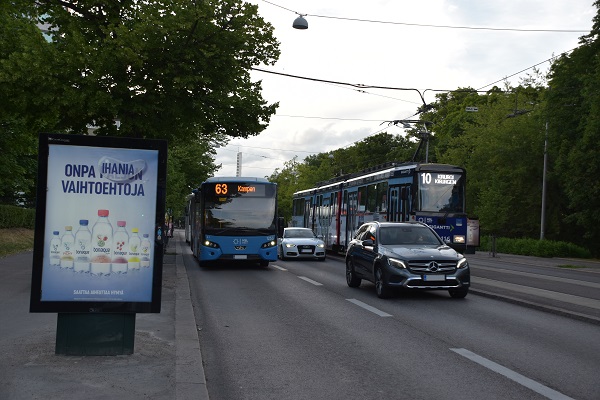 ヘルシンキ市内の道路