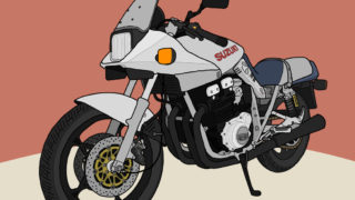 スズキ カタナ GSX1100S バイク イラスト