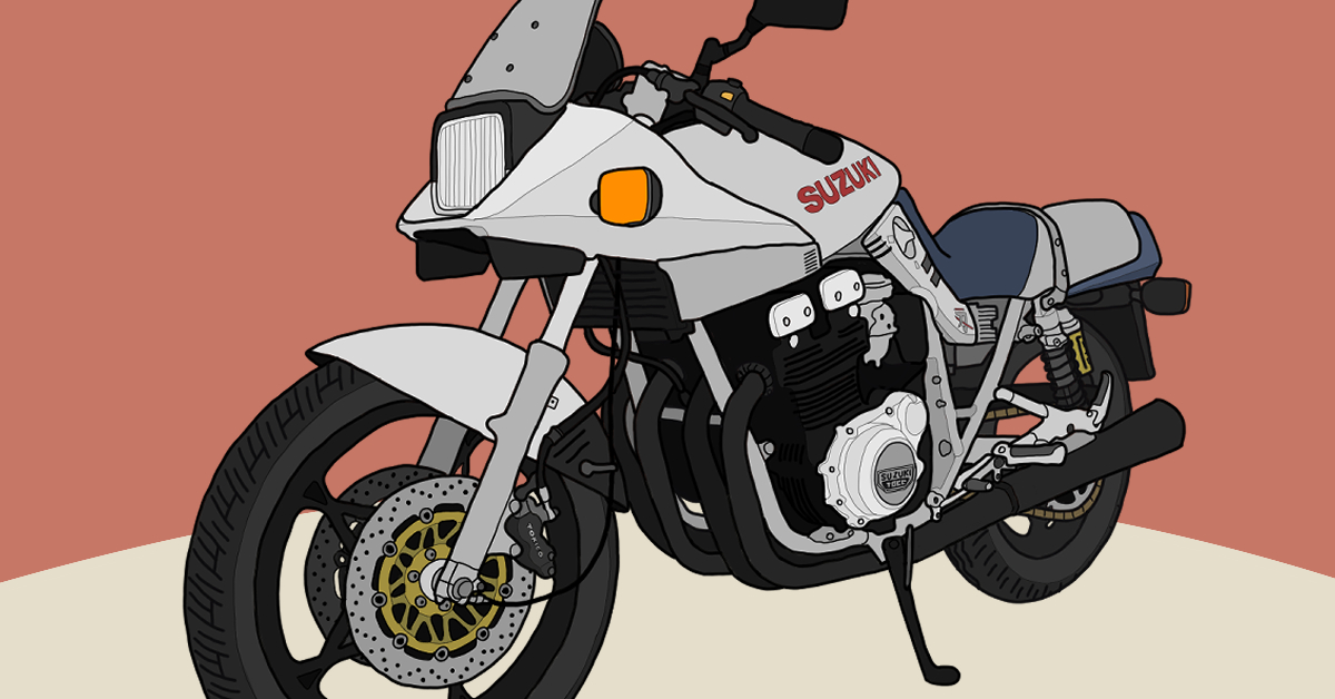 スズキ カタナ GSX1100S バイク イラスト