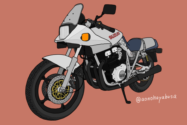 スズキ カタナ GSX1100S バイク イラスト
