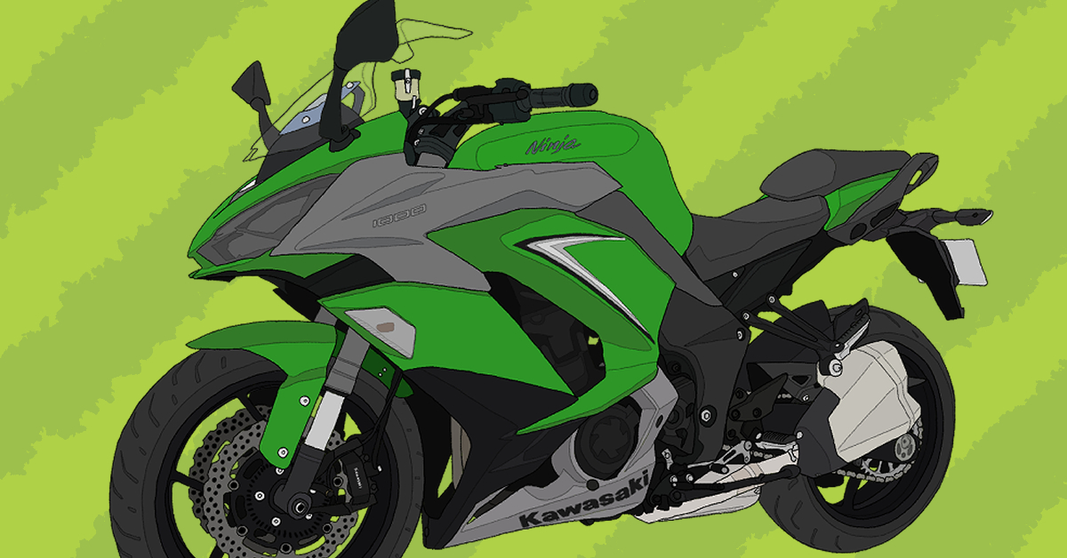 カワサキ バイク Ninja1000 エメラルドブレイズドグリーン×メタリックマットグラファイトグレー 2019年式