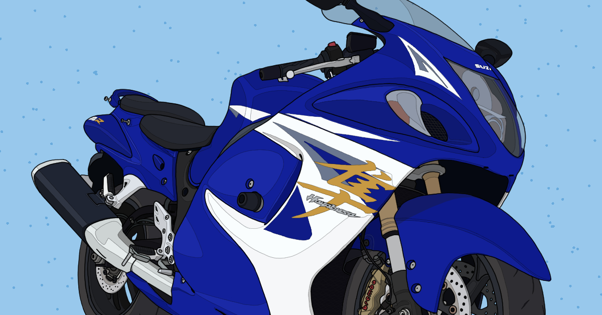 スズキ メガスポーツ バイク GSX1300R HAYABUSA 2014年式 パールビガーブルー×パールグレッシャーホワイト