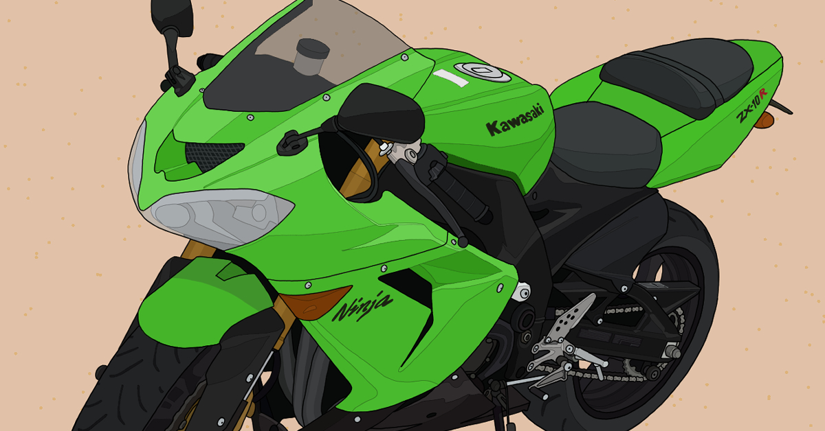 カワサキ バイク リッターSS ZX-10R グリーン
