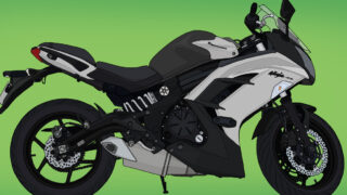 カワサキ バイク Ninja400 グレー×ブラック