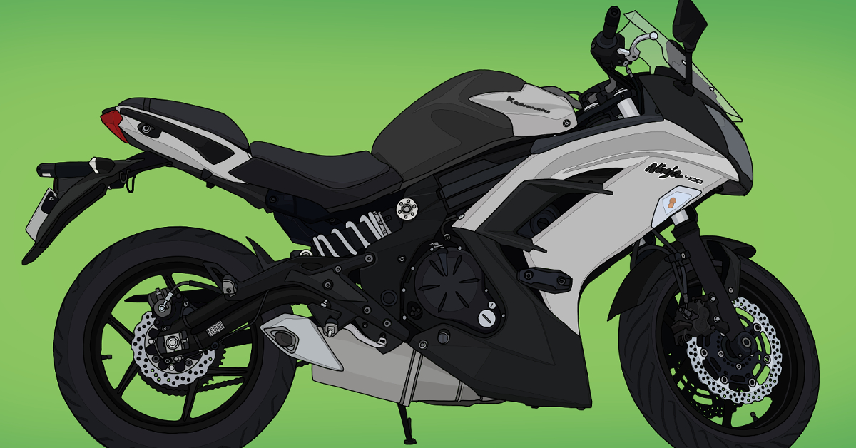 カワサキ バイク Ninja400 グレー×ブラック