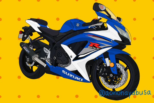スズキ バイク SS スーパースポーツ GSX-R750 イラスト